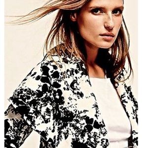 FREE PEOPLE floral velvet jacket